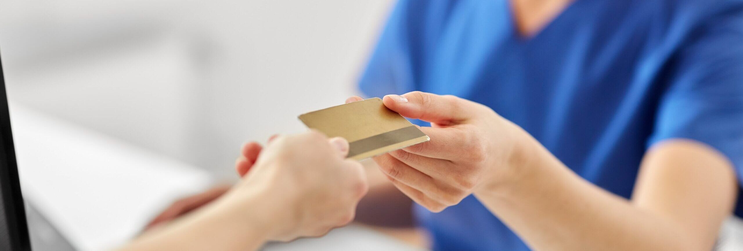 client uses debit card to pay for online treatment